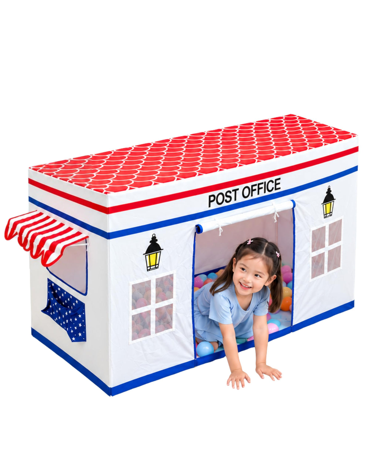 Post Office Play Tent for Kids, Mail-Day Pretend Playhouse Indoor Outdoor