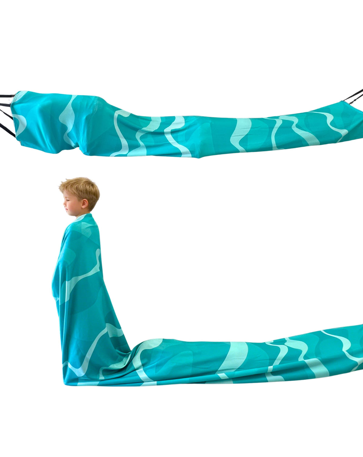 10 Ft Sensory Compression Tunnel for Kids- Aqua