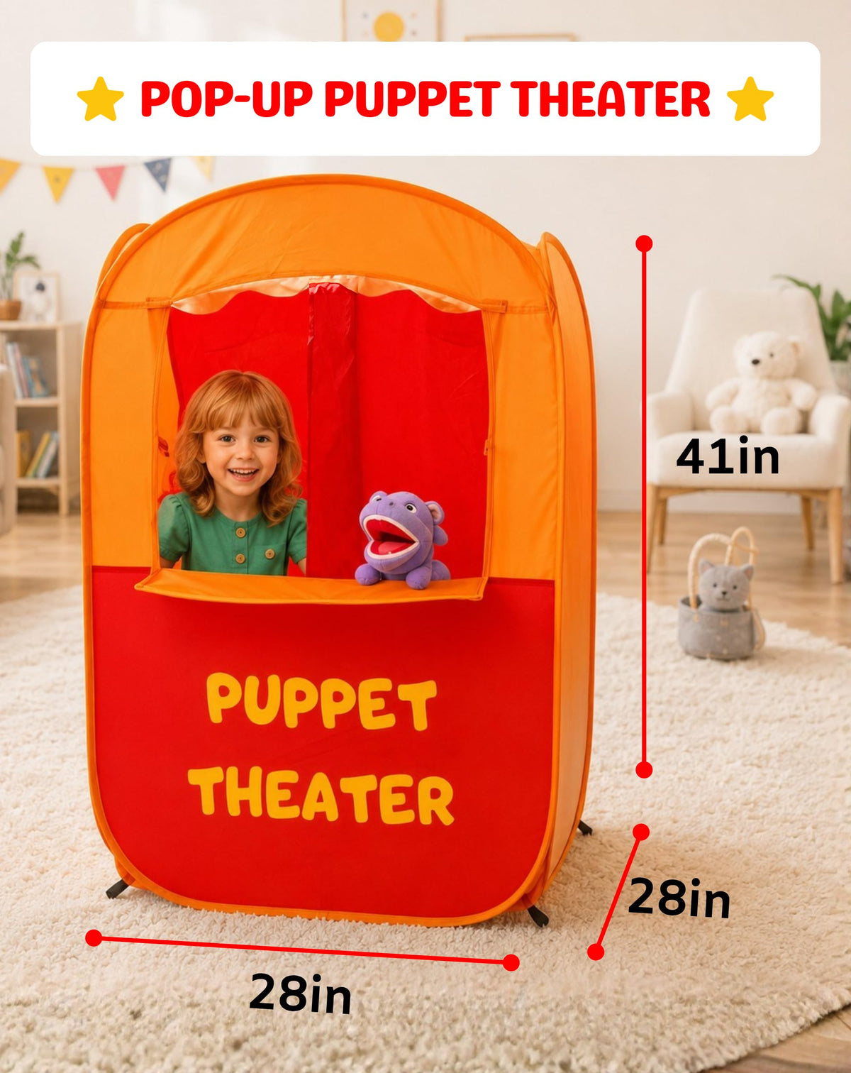 Puppet Theater for Kids, Pop-up Kids Play Tent